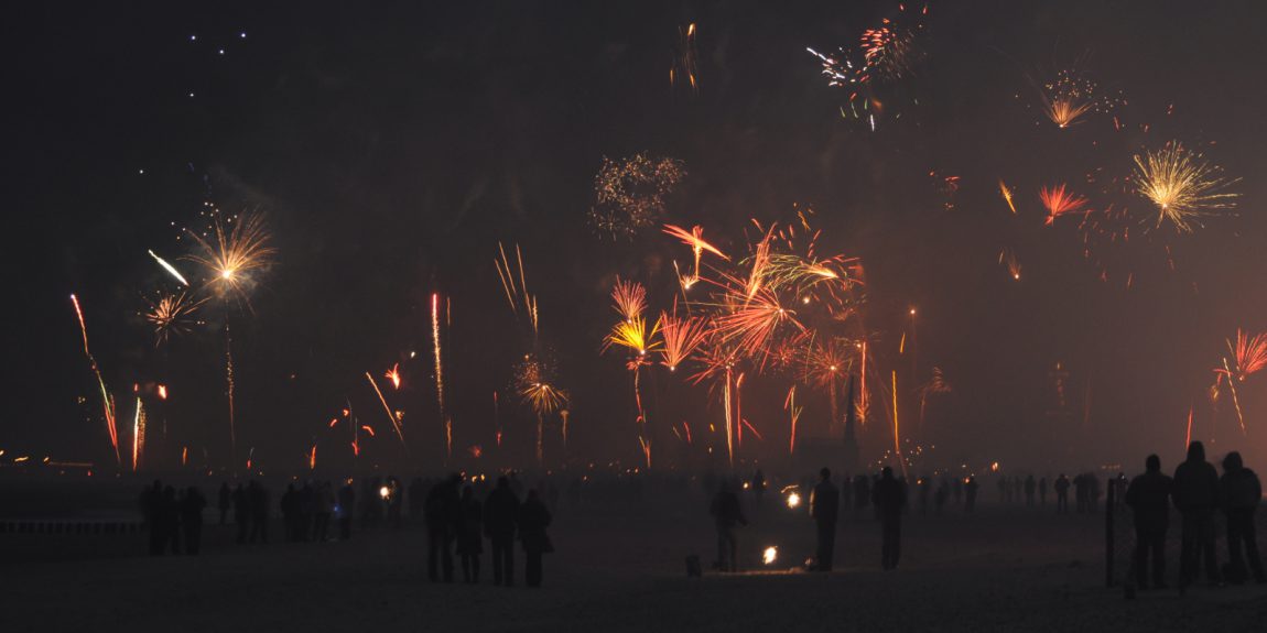 Feuerwerk am Strand - Norderney