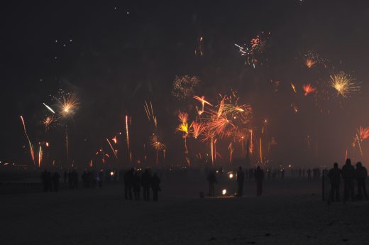 Feuerwerk am Strand - Norderney